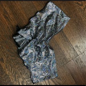 iHeartRaves cheeky metallic silver/black bottoms